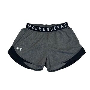 Under Armour HeatGear Grey Textured Running‎ Shorts XS Loose Fit Women's - XS